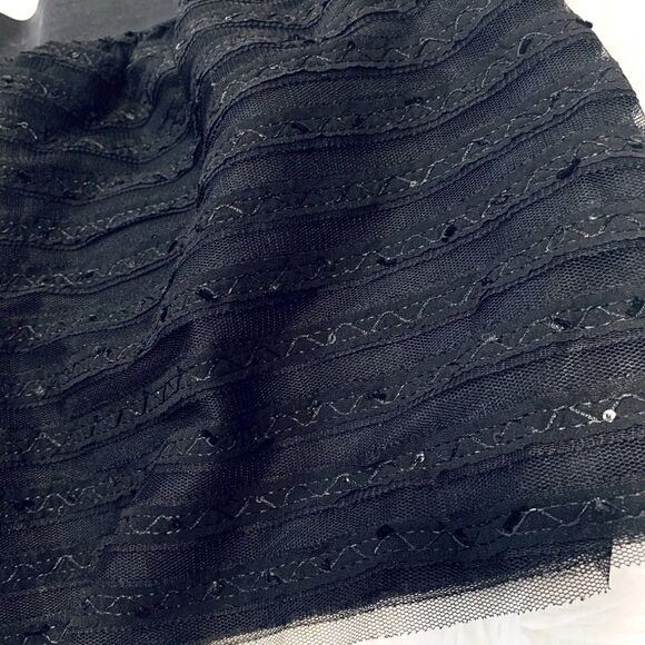 Wet Seal Sequin Accented Mini Skirt Black - Picture 2 of 5
